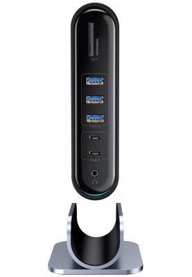 Док-станція USB3.2 Type-C-->1xHDMI/VGA/4xUSB-C/5xUSB/RJ45/SD/TRRS 3.5mm/PD 100W + БЖ 16 in 1 Baseus