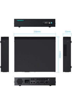 ДБЖ Marsriva DC UPS KP9 Pro 240VAC 12xDC+PoE24VGigabit1A+USB, 14V/16V/19V/24V/48V/53V 100W 24000mAh