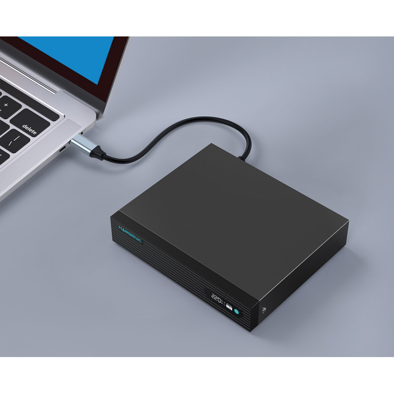 ДБЖ Marsriva DC UPS KP9 Pro 240VAC 12xDC+PoE24VGigabit1A+USB, 14V/16V/19V/24V/48V/53V 100W 24000mAh