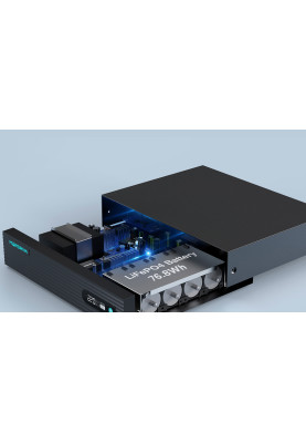 ДБЖ Marsriva DC UPS KP9 Pro 240VAC 12xDC+PoE24VGigabit1A+USB, 14V/16V/19V/24V/48V/53V 100W 24000mAh