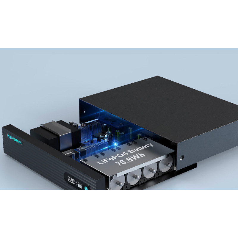 ДБЖ Marsriva DC UPS KP9 Pro 240VAC 12xDC+PoE24VGigabit1A+USB, 14V/16V/19V/24V/48V/53V 100W 24000mAh
