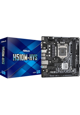 ASRock H510M-HVS (1200/H510, 2*DDR4, 1xPCIex16, HDMI/VGA, 4xSATAІІІ, GLan, 7.1ch, mATX)