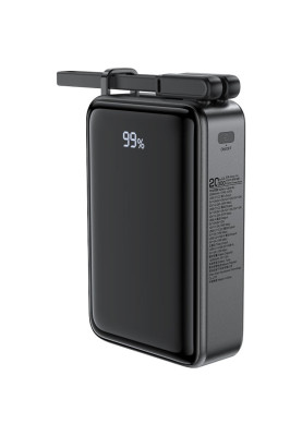УМБ Acefast 20000mAh 67W PD3.0 20В/3.35A Type-C, USB-A, with cable, Li-ion M4 Black