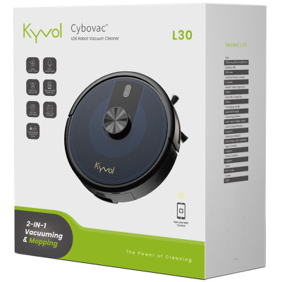 Робот пилосос Kyvol Cybovac L30 Lidar/210ml+210ml/2600 mA/2500 pa/Google Assistant,Amazon Alexa