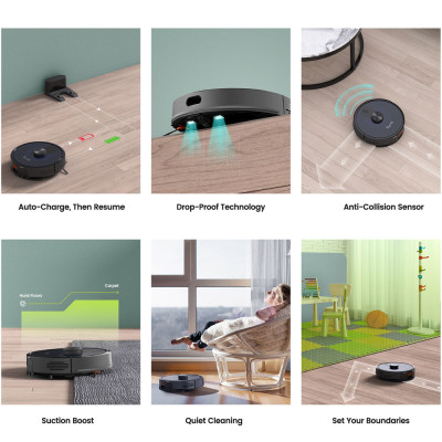 Робот пилосос Kyvol Cybovac L30 Lidar/210ml+210ml/2600 mA/2500 pa/Google Assistant,Amazon Alexa