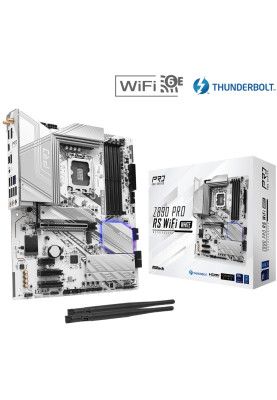 AsRock Z890 PRO RS WIFI WHITE (1851/Z890, 4*DDR5, PCIex16, HDMI/DP/TB4, 4xSATA, 4xM.2, 2.5Glan, 7.1c