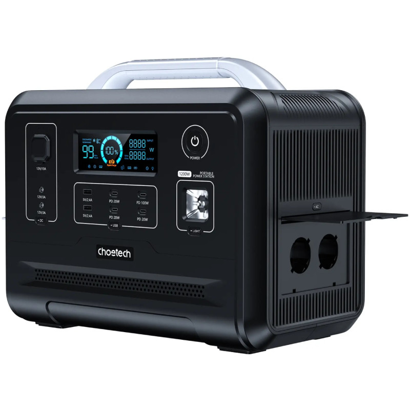 Зарядна станція Choetech BS005 1200Вт (960Вт/г) AC,LiFePo4 LiFePo4,MPPT, UPS, USB-C PD100 Вт