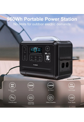 Зарядна станція Choetech BS005 1200Вт (960Вт/г) AC,LiFePo4 LiFePo4,MPPT, UPS, USB-C PD100 Вт