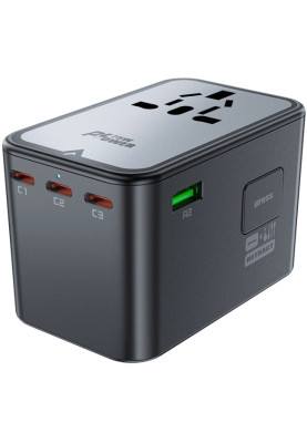 Зарядний пристрій 5xUSB 75W (3xUSB-C + 2xUSB-A) Gan Z1 Fast Charger Acefast