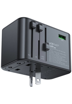 Зарядний пристрій 5xUSB 75W (3xUSB-C + 2xUSB-A) Gan Z1 Fast Charger Acefast