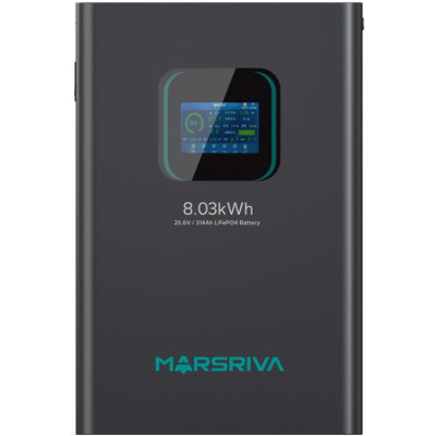 Акумуляторна батарея Marsriva LiFePO4, 25.6V/314Ah, 8.03kWh, Підлогове або настінне