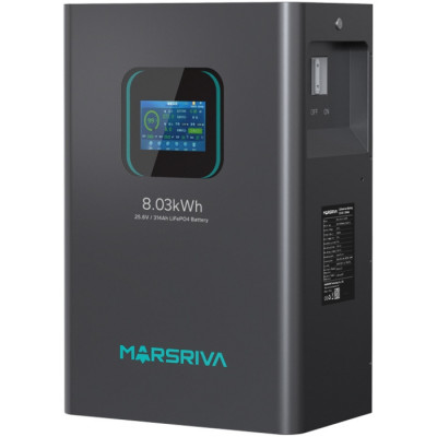 Акумуляторна батарея Marsriva LiFePO4, 25.6V/314Ah, 8.03kWh, Підлогове або настінне