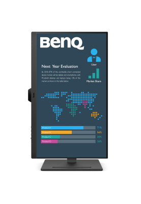 TFT 27" BenQ BL2790QT, IPS, QHD, 75Hz, HDMI, DP, DP-out, USB-C, HAS, USB-hub, колонки, чорний