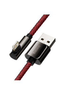 Кабель USB AM-Lightning M, 1 м, 2.4A, 90° Червоний, Legend Series Elbow CACS Baseus