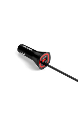 Автозарядка 1 USB 3A QC3.0+ кабель Type-C, Modecom Royal KULC-02 чорна