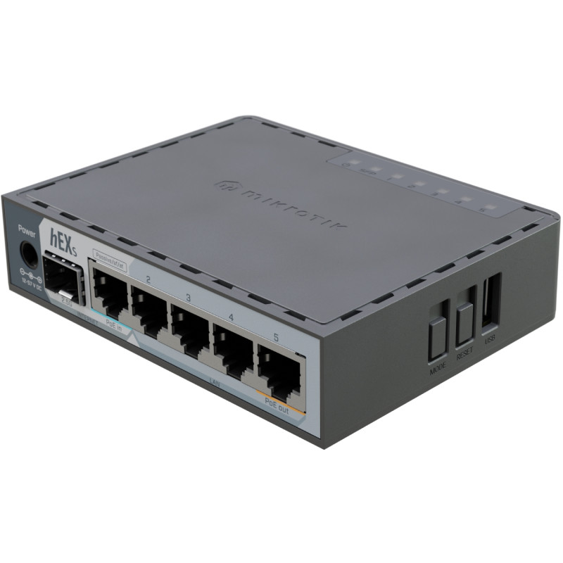 Маршрутизатор Mikrotik hEX S 2025 (E60iUGS), 5x10/100/1000, SFP ports, USB