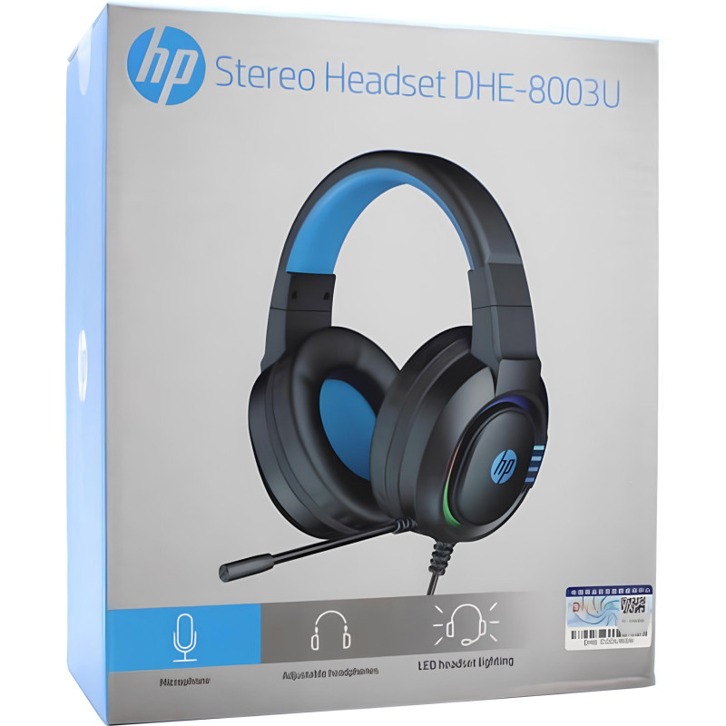 Гарнітура HP DHE-8003U Gaming, 3,5мм+USB, RGB, White