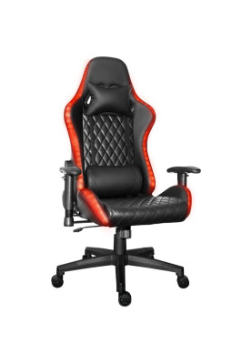 Крісло ігрове XTRIKE ME Advanced Gaming Chair GC-907, 50мм, RGB, чорно-червоне