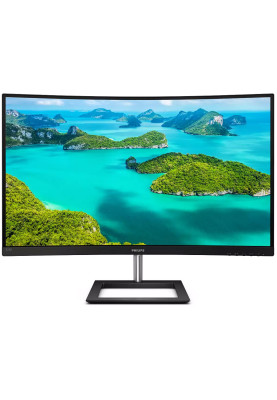 TFT 31.5" Philips 325E1C, VA, QHD, вигнутий, VGA, HDMI, DP, чорний з сріблястим