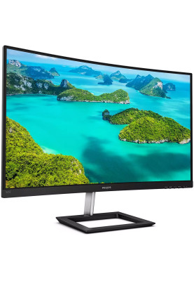 TFT 31.5" Philips 325E1C, VA, QHD, вигнутий, VGA, HDMI, DP, чорний з сріблястим
