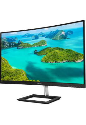 TFT 31.5" Philips 325E1C, VA, QHD, вигнутий, VGA, HDMI, DP, чорний з сріблястим