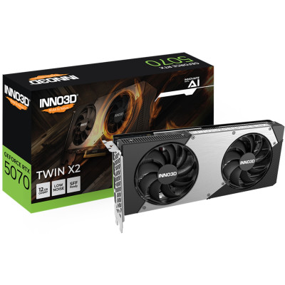 GeForce RTX5070 Inno3D TWIN X2, 12GB GDDR7, 192bit, PCI Express 5.0 GeForce RTX5070 Inno3D TWIN X2, 12GB GDDR7, 192bit, PCI Express 5.0