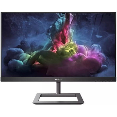 TFT 23.8" Philips 242E1GAJ, VA, 144Hz, 1ms, DP, HDMI, колонки, чорний/темний хром