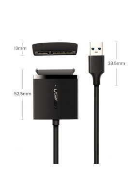 Перехідник USB 3.0 Type-А --> SATA III (F), чорний,CM257 UGREEN