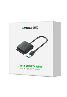 Перехідник USB 3.0 Type-А --> SATA III (F), чорний,CM257 UGREEN