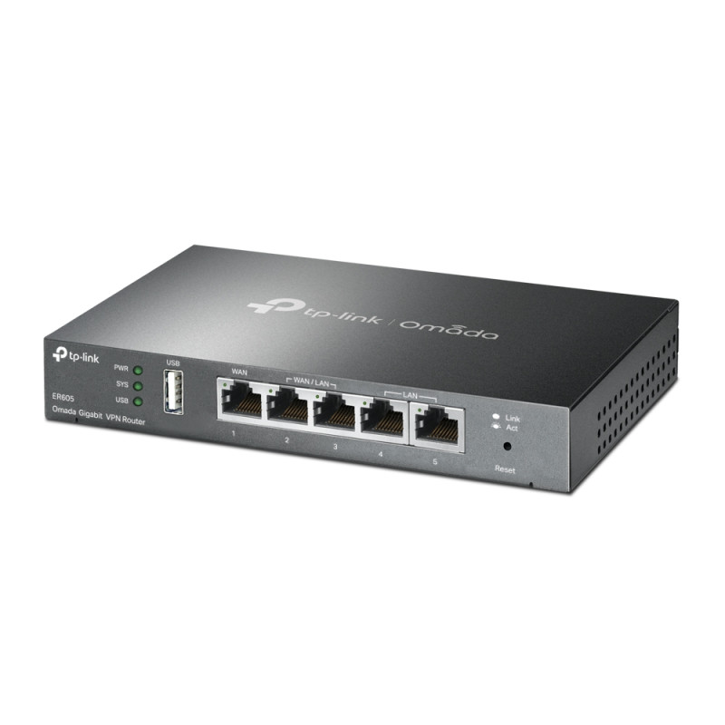 Мультисервісний маршрутизатор TP-LINK ER605 1xGE LAN 1xGE WAN 3xGE LAN VPN Omada
