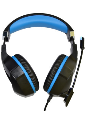 Гарнітура Microlab G7, 3,5мм+USB, Black-Blue