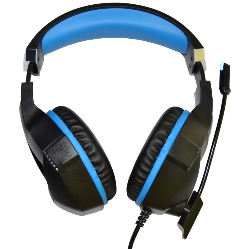 Гарнітура Microlab G7, 3,5мм+USB, Black-Blue