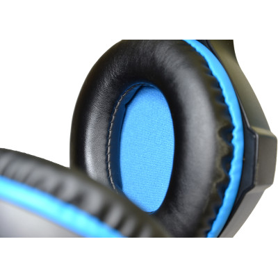 Гарнітура Microlab G7, 3,5мм+USB, Black-Blue