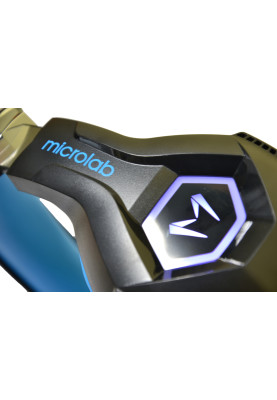 Гарнітура Microlab G7, 3,5мм+USB, Black-Blue