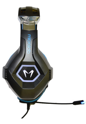Гарнітура Microlab G7, 3,5мм+USB, Black-Blue