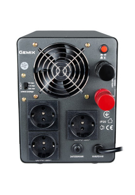 ДБЖ Gemix PSN-1200U, 1200VA/800W 12V/220V, 7/13/18A, 3*Schuko, без АКБ