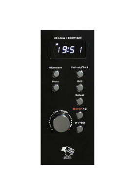 Мікрохвильова піч AIWA NAMICOOK CRYSTAL20 MW-202DG BK 20л/ 700Вт/ гриль/ Child LOCK/чорна