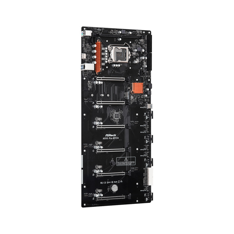 Материнська плата ASRock H510 Pro BTC+ (1200/H510, DDR4, 6xPCIex16, HDMI, 1xSATAІІІ, M.2, GLan, 501мм*224мм)