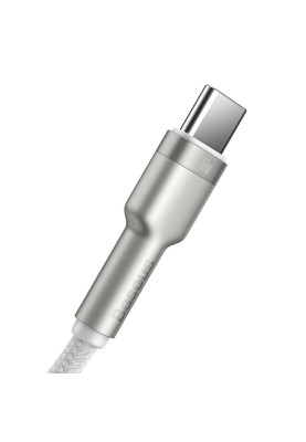 Кабель USB3.1 AM-Type-C M, 2.0 м, 6.0A, (66W) Cafule Series Metal Data Cable Білий, CAKF Baseus