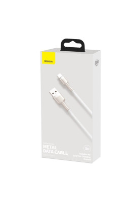 Кабель USB3.1 AM-Type-C M, 2.0 м, 6.0A, (66W) Cafule Series Metal Data Cable Білий, CAKF Baseus