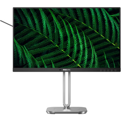 TFT 23.8" Philips 24B2G5200, IPS, 100Гц, VGA, HDMI, DP, USB-hub, HAS, Pivot, колонки, темно-сірий