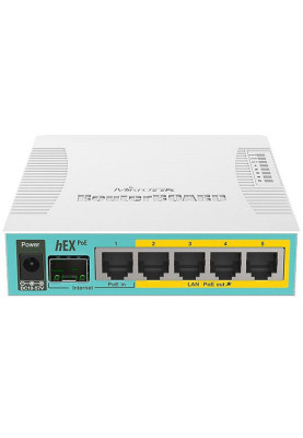 Маршрутизатор Mikrotik RB960PGS hEX PoE with 800MHz CPU, 128MB RAM, 5x Gigabit LAN (four with PoE ou