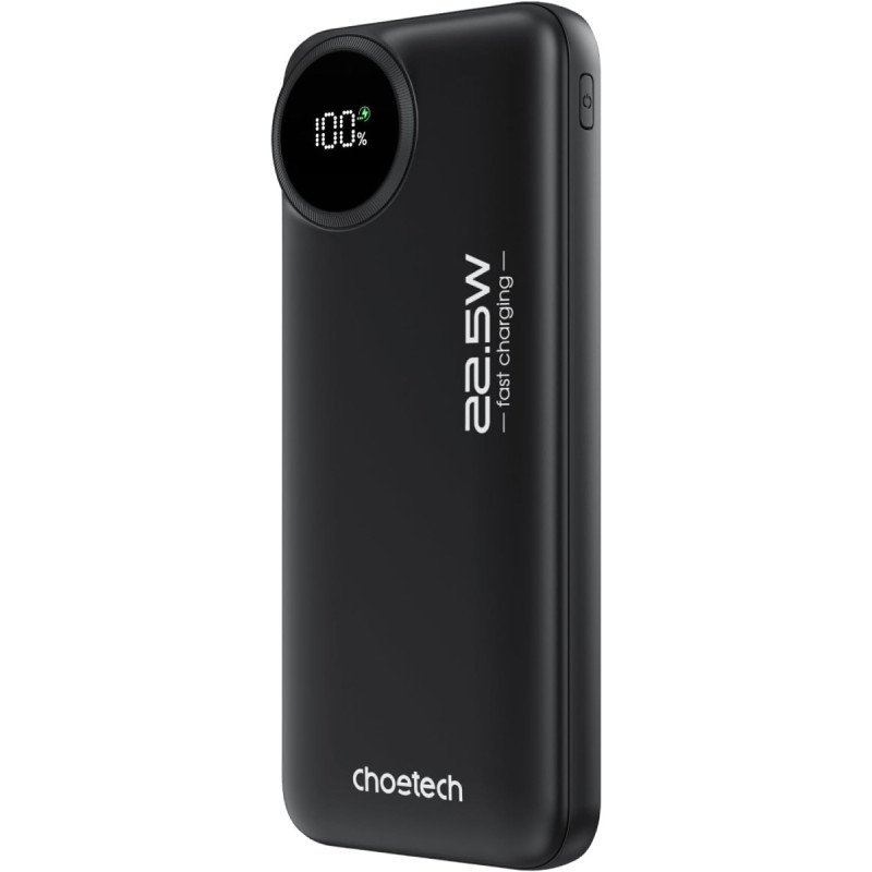 УМБ Choetech 10000mAh 22,5W PD  2xUSB-A, USB-C чорна