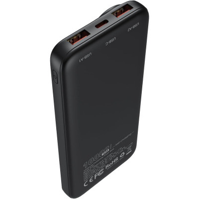 УМБ Choetech 10000mAh 22,5W PD  2xUSB-A, USB-C чорна