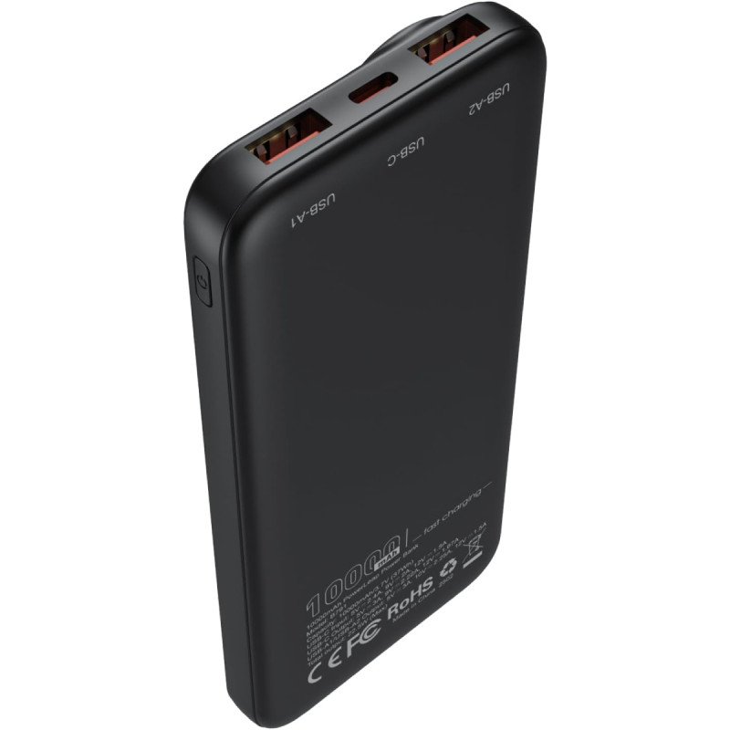 УМБ Choetech 10000mAh 22,5W PD  2xUSB-A, USB-C чорна
