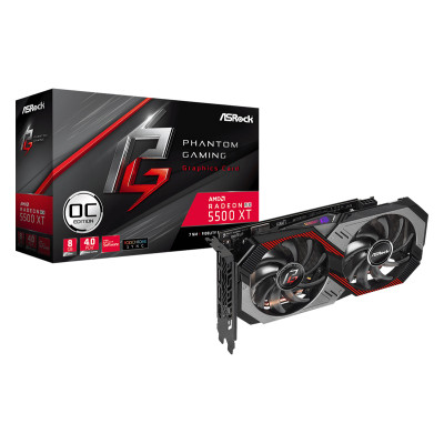 Відеокарта AMD Radeon RX 5500 XT ASRock Phantom Gaming D 8G OC, 8GB DDR6, 128 bit, PCI Express