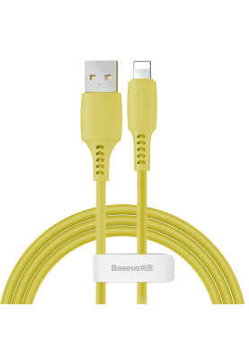 Кабель USB AM-Lightning M, 1.2 м, 2.4A, Жовтий, CALDC Baseus
