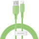 Кабель USB AM-Lightning M, 1.2 м, 2.4A, Зелений, CALDC Baseus