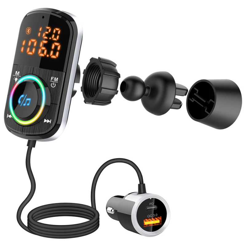 автомобільний FM-трансміттер Aspiring Wave 4 PD 20W LED/Bluetooth/MicroSD/DSP/QC3.0