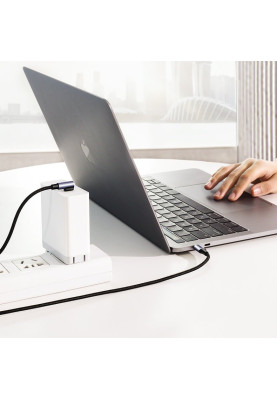 Кабель USB 2.0 Type-C M-M, 3 м, (60W) Чорний, 90°Angle US255 UGREEN